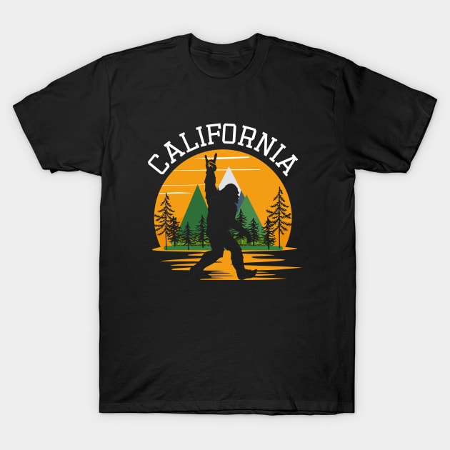 California Bigfoot T-Shirt by Delta V Art